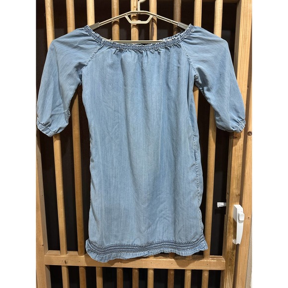 PAIGE Dresses & Skirts - Paige Women Dress Size M Blue Chambray Lyocell Minimalist Beachy Boho BLEMISHES